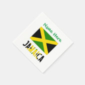 ジャマイカジャマイカ国旗の緑の個人用設定パーティー スタンダードカクテルナプキン (角)