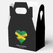 ジャマイカジャマイカ国旗結婚のハート フェイバーボックス (オープン)