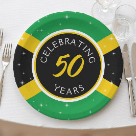 ジャマイカジャマイカ国旗50年誕生日記念日 ペーパープレート