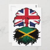 ジャマイカジャマイカ英国ツリールーツ国旗 ポストカード (正面/裏面)