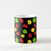 ジャマイカスコッチボンネットフードパターン(の模様が)ある コーヒーマグカップ (中央)