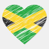 ジャマイカステッカー ハートシール (正面)