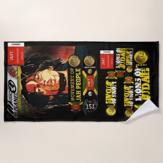 ジャマイカズオブユダビーチタオル ビーチタオル (正面)