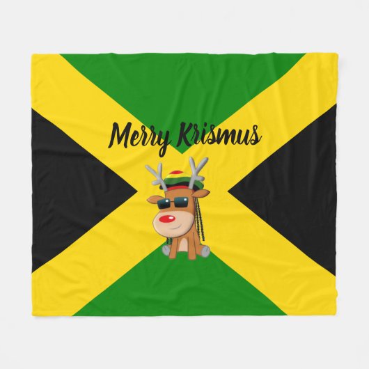 ジャマイカトインデナークリスマスブランケット フリースブランケット (正面(横))
