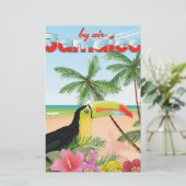 ジャマイカトゥーカンビーチポスター 便箋 (スタンド正面)