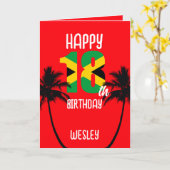 ジャマイカハッピー18誕生日 カード (黄色い花)