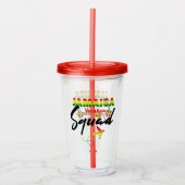 ジャマイカバケーションスクワッドグループマッチングレゲエ アクリルタンブラー (正面)