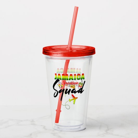 ジャマイカバケーションスクワッドグループマッチングレゲエ アクリルタンブラー (裏面)