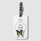 ジャマイカバタフライシャドーモノグラム ラゲッジタグ (正面縦)