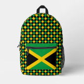 ジャマイカバックパックの色，ジャマイカ国旗 プリントバックパック (正面)