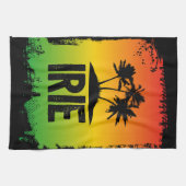 ジャマイカパトゥワことわざイリーチルアウトリラックス キッチンタオル (横)