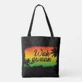 ジャマイカパトワグワーンラスタカラーブラック トートバッグ (裏面)