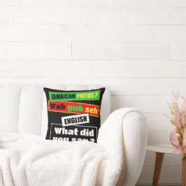 ジャマイカパトワ「ワユーセー」ラスタタイポグラフィ クッション