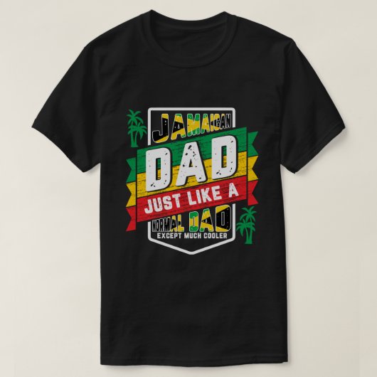 ジャマイカパパファーザーデイギフト Tシャツ (デザイン正面)