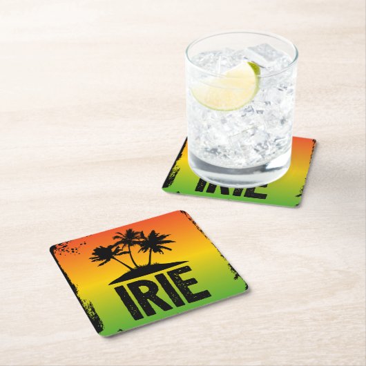 ジャマイカパワラスタファリオールデイリーリーことわざ スクエアペーパーコースター (インサイチュ)