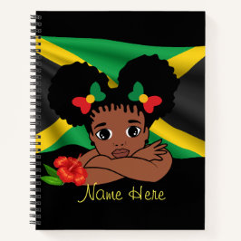 ジャマイカパーソナライズされた国旗の女の子スパイラルノート ノートブック