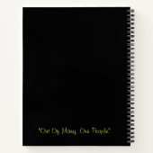 ジャマイカパーソナライズされた国旗の女の子スパイラルノート ノートブック (裏面)