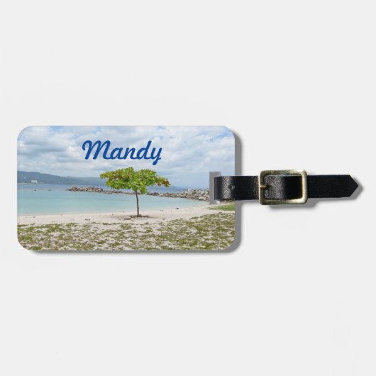 ジャマイカビーチの木カスタム ラゲッジタグ (正面横)