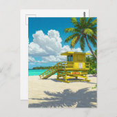 ジャマイカビーチライフガードシャック ポストカード (正面/裏面)