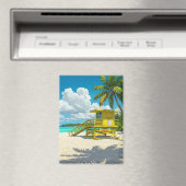 ジャマイカビーチライフガードシャック マグネット (インサイチュ (食洗機))