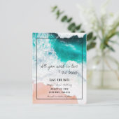 ジャマイカビーチ結婚式セーブザデート 案内ポストカード (スタンド正面)