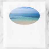 ジャマイカビーチ 楕円形シール (バッグ)