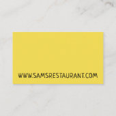 ジャマイカビーフパティカリブのレストランフード 名刺 (裏面)