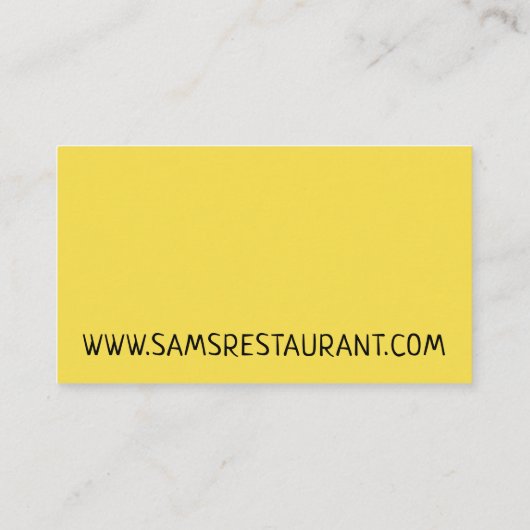 ジャマイカビーフパティカリブのレストランフード 名刺 (裏面)