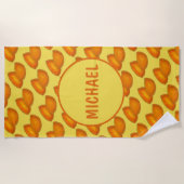 ジャマイカビーフパティパティペストリーパーソナライズされた ビーチタオル (正面)