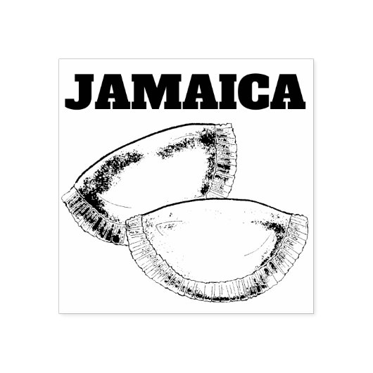 ジャマイカビーフパティパティーズ食品料理ジャマイカ ラバースタンプ (インプリント)