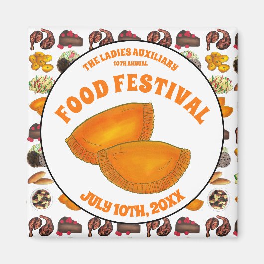 ジャマイカビーフパティフードフェストカリブの料理 マグネット (正面)