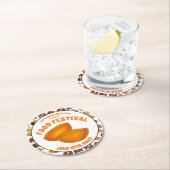 ジャマイカビーフパティフードフェストカリブの料理 ラウンドペーパーコースター (インサイチュ)