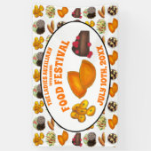 ジャマイカビーフパティフードフェストカリブの料理 横断幕 (縦)