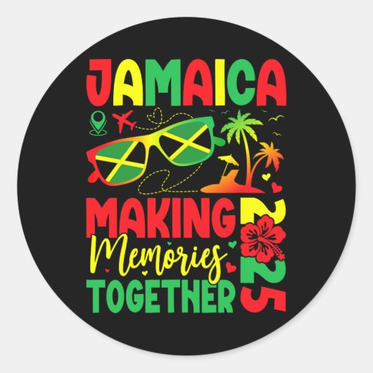 ジャマイカファミリー懇親会2025思い出の作成Vacati ラウンドシール (正面)