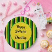 ジャマイカフラッグカラーレゲエ誕生日 ペーパープレート (パーティー)