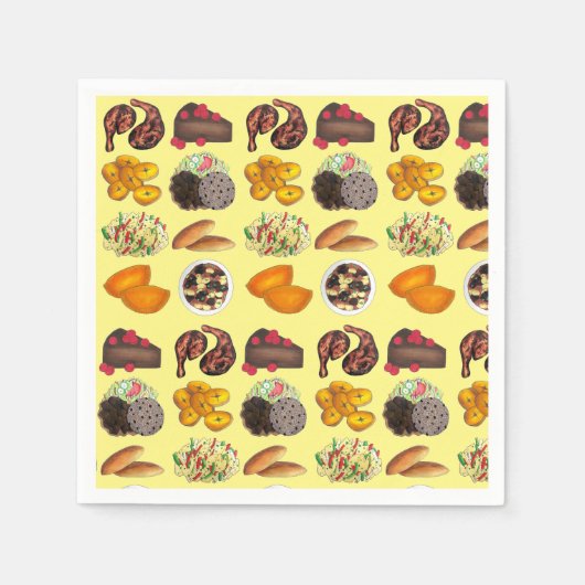 ジャマイカフーズカリブのアイランドキュイジーヌ料理 スタンダードカクテルナプキン (正面)