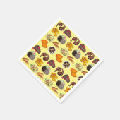 ジャマイカフーズカリブのアイランドキュイジーヌ料理 スタンダードカクテルナプキン (角)