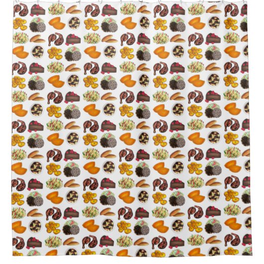 ジャマイカフーズカリブのアイランド料理 シャワーカーテン (正面)