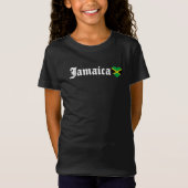 ジャマイカブラックレタージャマイカ国旗 Tシャツ (正面)