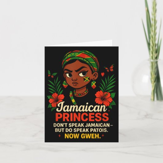 ジャマイカプリンセスおもしろいプライドアパレルFor Women An カード (正面)