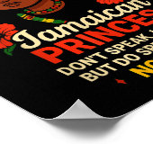 ジャマイカプリンセスおもしろいプライドアパレルFor Women An ポスター (角)