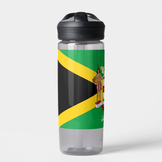 ジャマイカボトル愛国的ジャマイカ国旗 ウォーターボトル (正面)