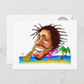 ジャマイカボブからのキス ポストカード (正面/裏面)