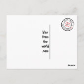 ジャマイカボブからのキス ポストカード (裏面)