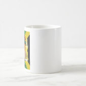 ジャマイカマグ、ラスタのフクロウおもしろいに問題なし コーヒーマグカップ (中央)