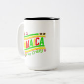 ジャマイカメクルーズ熱狂するバケーショングループマッチング ツートーンマグカップ (正面左)