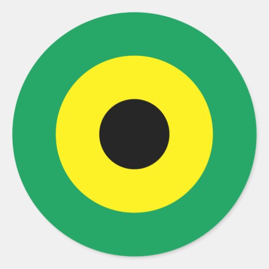 ジャマイカモダンラウンドステッカー2 ラウンドシール (正面)