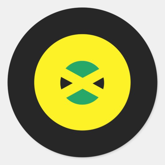 ジャマイカモダンラウンドステッカー ラウンドシール (正面)