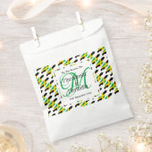 ジャマイカモノグラムカスタムウェディングお祝い紙 フェイバーバッグ (クリップ留めされた状態)