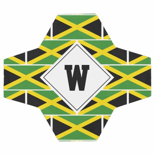 ジャマイカモノグラム愛国国旗 サッカーボール (フラット)